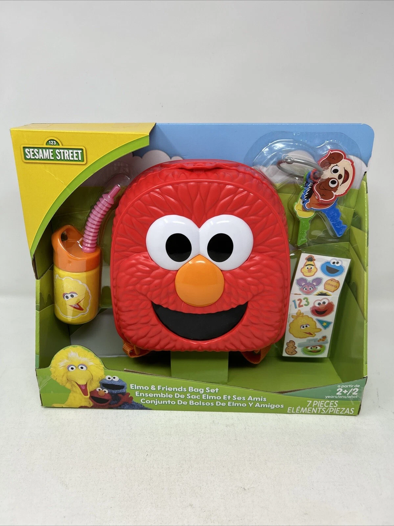 Just Play 2024 Sesame Street Elmo & Friends 7 Piece Bag Set