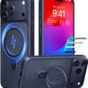 TORRAS Ostand for iPhone 17 Pro Max Case, [Military Grade Protection] [Fit for MagSafe] [Built in Kickstand] [Camera Control Button] Translucent Magnetic Slim Back Soft Edge, Deep Blue