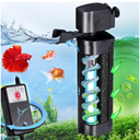 Aquarium U-V Filter 290GPH w/ Scientific Timer for 40-150 Gallon Fish Turtle Tank Internal Filter Bio Sponge Submersible Power Pump w/ Aeration Deodorization Saltwater Freshwater Green Clean Machine200+ bought in past month