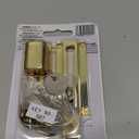 Prime-Line U 9912 Keyed Chain Door Guard, 3-1/4 In., Steel and Diecast Construction, Brite Brass-Plated Finish (Single Pack)