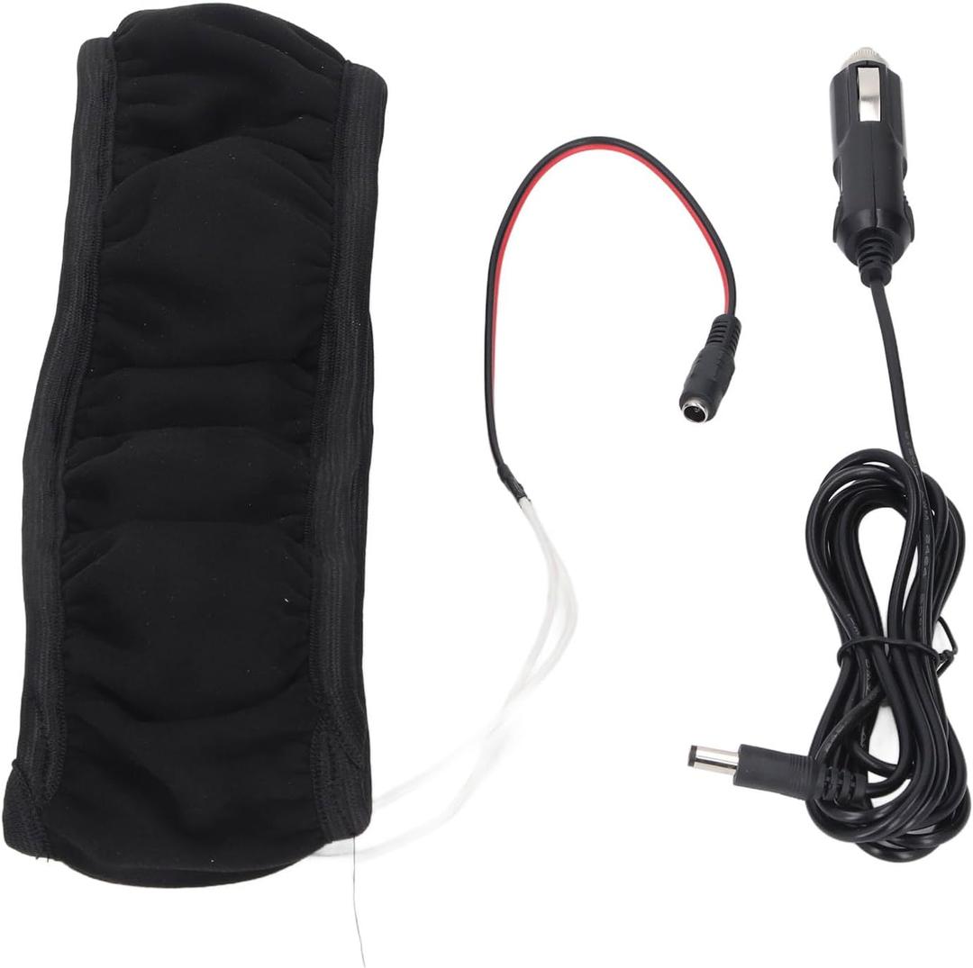 Heated Steering Wheel Cover:Universal Nylon Car Steering Wheel Warmer,Anti Slip Design,Ensure Driving Safety and Keep Hands Warm