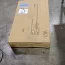 Armen living Isla 26 in. Amber Glow Counter Height Rubberwood Swivel Barstool with Ivory Fabric Seat (Counter Height Set of 1, Beige)