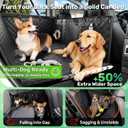 Zanch Heavy-Duty Dog Car Seat Cover, Flat Solid Back Seat Extender for Multi Large Dogs, Hard Bottom Supports 450 lb, Waterproof Scratchproof Hammock Protector, Standard for Cars, SUV, Trucks, Black