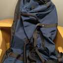 110L Expandable to 140L 32 Foldable Oxford Soft-Sided Rolling Duffle Bag with 2 Heavy-Duty Wheels,3 Large Compartments,Adjustable Shoulder Strap and Attached Organizer Pouch,Navy Blue, 14 x 19.7 x 31.5 inches
