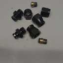 6AN Female Flare to 3/8" Fuel Hardline Tube Fitting Adapter Aluminum Black 2Pcs
