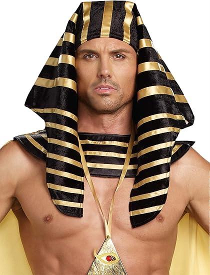 Dreamgirl Adult Pharaoh Headpiece, Egyptian Halloween Costume Accessory for Men