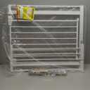 keny 29"-42.5" Baby Gate for Stairs, Auto Close Safety Dog Gate, Pressure Mounted Easy Walk Through Pet Gate for Doorways, Durable Stair Gate, 30" Tall, White