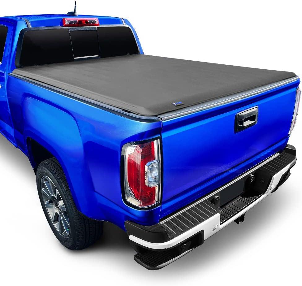 Tyger Auto T1 Soft Roll-up Truck Bed Tonneau Cover Compatible with 2019-2022 Chevy Colorado GMC Canyon | 6'2" (74") Bed | TG-BC1C9055