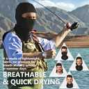 Balaclava Face Mask Sun UV Protection Breathable Full Head Mask for Men Women Skiing Cycling (6 3/4-7 1/2, 2 Packs - Black)