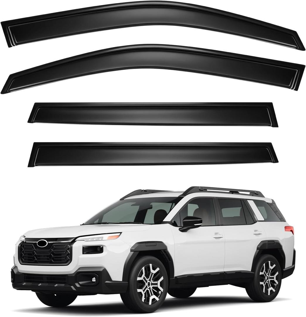 Tape-On Side Window Deflectors for Outback 2026, Window Rain Guards Window Visor Rain Guards Vent Guard Shade Deflectors Compatible with Subaru Outback Accessories 2026+