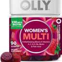 OLLY Women's Multivitamin Gummy, Vitamins A, D, C, E, Biotin, Folic Acid, Adult Chewable Vitamin, Berry Flavor, 45 Day Supply - 90 Count (EXP 02-MAR-2027)