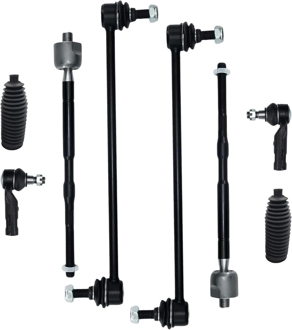 8Pcs Inner Outer Tie Rod End, Sway Bar Link Compatible with Honda Odyssey 2011 2012 2013 2014 2015 2016 2017