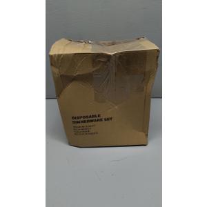 2026 New Years Decorations, 350PCS Black and Gold Party Supplies Disposable Dinnerware Set w/Black Gold Dot Paper Plates Napkins Cups Gold Plastic Fork Knives Spoon for Women Men Birthday Anniversary