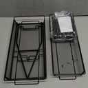 Bathroom Organizer Countertop, Spice Rack Organizer for Cabinet,Bathroom Counter Organizer, Kitchen Countertop Organizer (Large, Black with Basket)