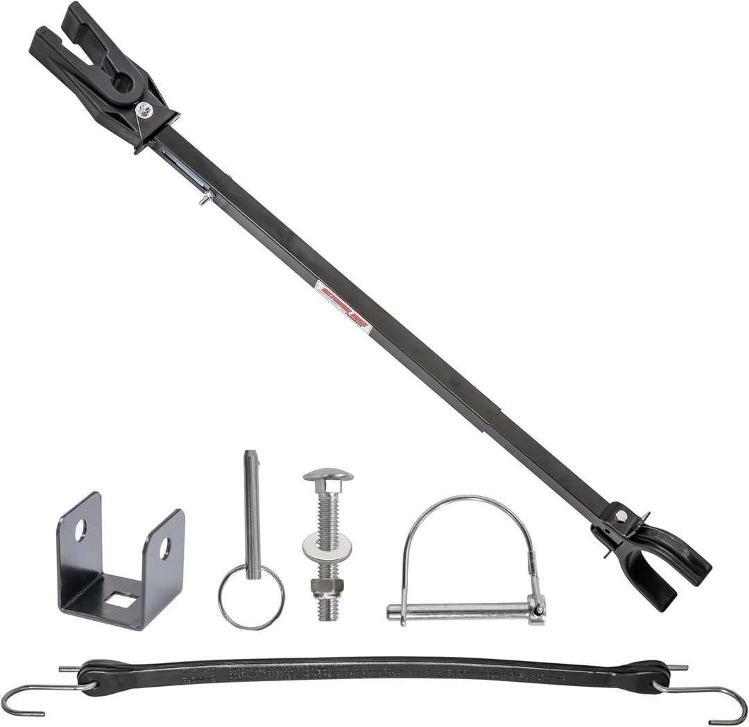 Extreme Max 3006.7191 Universal Adjustable Shock Absorbing Transom Saver with Roller Mount & Trailer Frame Mount - 25" to 30"