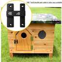 Flip Door Lock Black 180 Degree Thickened Bifold French Door Lock Latch for Gate Barn Garage Shed Window Cabinet Liquor Black