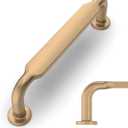 Amerdeco 10 Pack Champagne Bronze Cabinet Pulls 3-3/4 Inch(96mm) Hole Centers Kitchen Cabinet Handles Solid Zinc Alloy Cabinet Hardware Drawer Pulls ZH0051