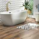 Luxury Thicken Wood Grain Peel and Stick Floor Tiles Self-Adhesive Vinyl Flooring Roll-DIY Easy for Wall and Floor,Hard Surface/Waterproof/Anti Slip (Brown Vinyl Flooring, 17.72 "W x 393.7" L)