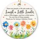 Friendship Christmas Ornaments 2025 - Friends Ornaments for Christmas Tree, Work Besties Gifts for Women, Coworker, Double Side Thank You BFF Ornament, Xmas Gift for Friends, 6 Pack