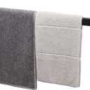 TocTen Bath Towel Rack - Square Base Thicken SUS304 Stainless Steel Towel Bar for Bathroom, Bathroom Accessories Towel Rod Heavy Duty Wall Mounted Towel Holder. (Black, 20)