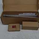 KAMANINA Silver Curtain Rods for Windows 72 to 144 Inches (6-12ft) Long Heavy Duty Curtain Rods, 7/8 Inch Adjustable Drapery Rods with Decorative Netted Texture Finials