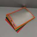 Amazon Basics Heavy Duty Dry Erase Ticket Holder Pockets with Clear Plastic Film and Multicolored Fabric Edge, 8.5" X 11", Pack of 25