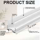 Yaocom 2 Strip White 32 Inch Vinyl U-Shape Door Bottom Seal, Slide on Weatherstrip Interior Door Bottom to Block Light and Reduce Noise Fits 32 x 1-3/8 Doors, Fills 1/2 1-1/2 Gaps