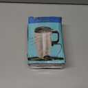 12V Car Heating Cup, 450ml/ 15oz Stainless Steel Travel Coffee Cup Electric Insulated Heated Thermos Mug with Cigarette Lighter for Most Vehicles