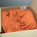 Bedsure Queen Comforter Set - Burnt Orange Soft Bedding for All Seasons, Cationic Dyed Bed Set, 3 Pieces, 1 Queen Size Comforter (90"x90") and 2 Pillow Shams (20"x26"+2")