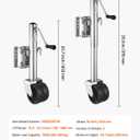 VEVOR 1500 lbs Trailer Jack with Wheel, Heavy Duty Swivel Boat Trailer Jack with PP Single Wheel & Ergonomic Handle, 12-inch Lift, Fit for RVs, Boats, Horse Trailers, Utility Trailers