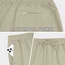 Joggers for Men with Zipper Pockets Lightweight Stretch Sweatpant for Men Athletic Pants Men Running, Exercise, Workout Khaki, XL (Beige, XL)