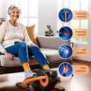 Under Desk Elliptical Machine, Ellipse Leg Exerciser as Seen on Tv for Seniors Adults with 12 Adjustable Speed, Quiet & Portable Seated Pedal Exerciser with Remote Control & Non-Slip Foot Straps (Black)