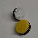 4Inch Diameter Drill Powered Scrub Brush With Quarter Inch Quick Change Shaft 2 Pack, White and Yello