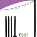 Shade Sail Poles, 9 FT Outdoor Sun Shade Sail Pole Awning Canopy Outdoor Heavy Duty Poles for Sun Shades Deck Patio Backyard(1Pack)