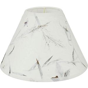 Aspen Creative 58752A, Hardback Empire Transitional UNO Lamp Shade, Off White with Leaves and Petals in Paper, 4" Top x 10" Bottom x 7" Slant Height, Slip 33mm