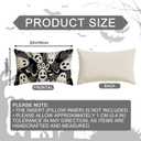 Happy Halloween Pillow Covers Trick or Treat Ghosts Truck Bats Lumbar Pillow Cases Set of 4 Autumn Decorations for Farmhouse Home Bedroom Sofa Couch Outdoor Holiday Decor 12x20 Inch