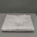 Romanstile Jacquard Rectangle Tablecloth, Waterproof Elegant Damask Rose Floral Pattern Table Cloth, Washable Decorative Polyester Table Cover for Kitchen/Dining/Parties - White, 60 x 120 Inch