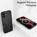 LSL Case for iPhone 16 Plus Black Floral Flower Pattern Print Design Soft TPU Full Camera Lens Anti-Drop Anti-Scratch Shockproof Protective Slim Cover for Women Girls