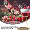 Golden Rotary Candle Holder with Tray Christmas Table Decorations Revolving Elk Tealight Candlestick Holiday Wedding Party Decor Christmas Spinning Candle Holder Deer Rotating Candlestick Set