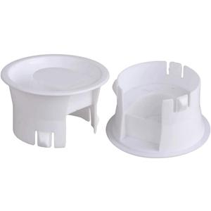 2 x Glass Water Pitcher Lids, 2 Pieces, White