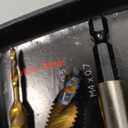 Combination Drill & Tap Bit Set, 6 pc SAE (6-32NC ~ 1/4-20NC) and 6 pc Metric (M3 ~ M10) Titanium Coated Drill Bits Kit for Drilling Screw Threads Tapping Countersinking, with Quick Change Adapter