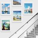 Picrit 18x24 Picture Frame 3 Pack, White Poster Frame, Display Poster 16 x 20 with Mat or 18 x 24 without Mat for Horizontal or Vertical Wall Mounting