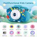 Kids Camera Toddler Toys for Boys Aged 3-9, 1080P Toddler Camera Christmas Birthday Gifts for Boys Ages 3 4 5 6 7 8 9, Digital Selfie Camera with Cute Protective Cover and 32GB SD Card