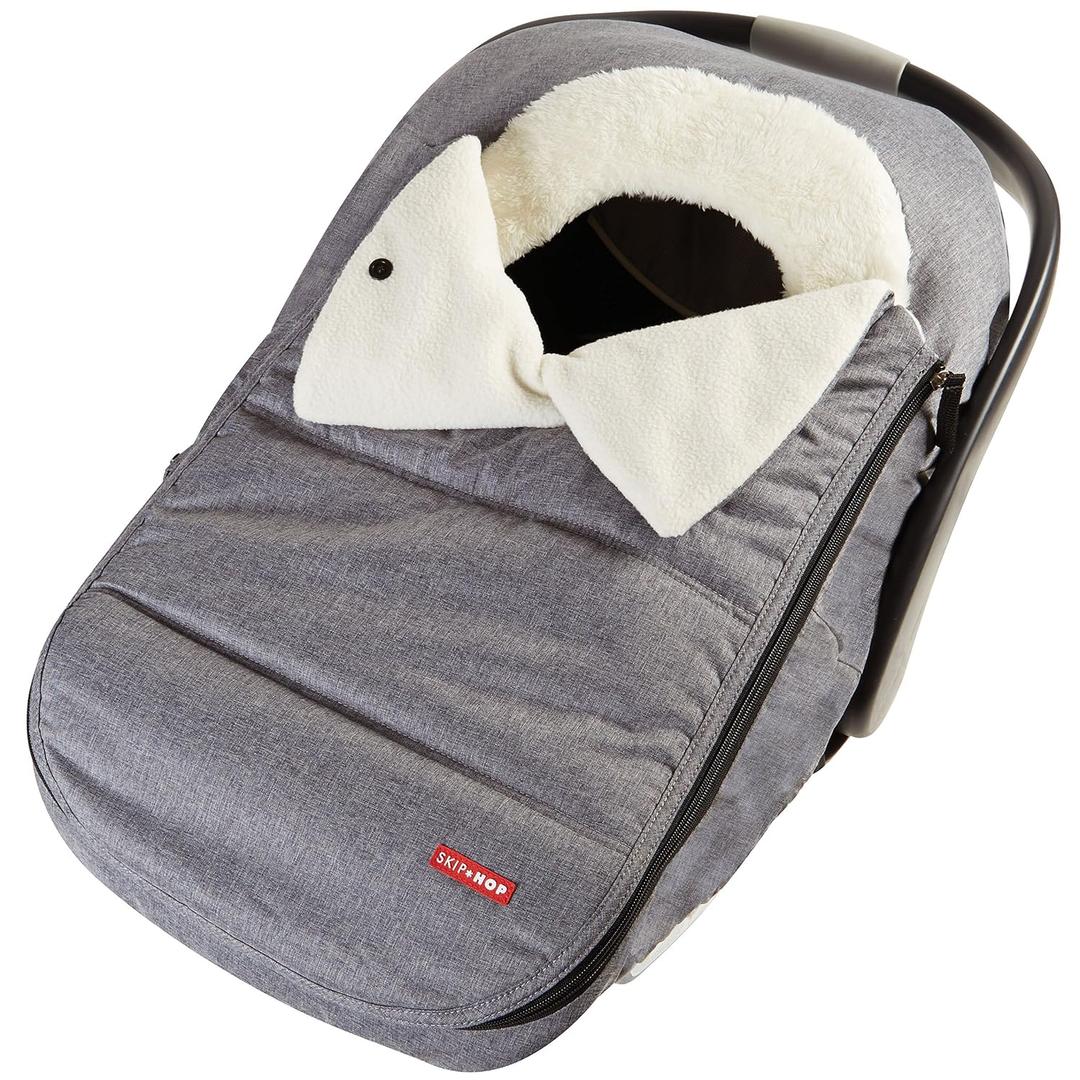 Skip Hop Winter Car Seat Cover, Stroll & Go, Heather Grey, Size (inches): 16l x 3w x 27h