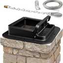 Chimney Damper Kit 13"x13", Air Tight Chimney Damper for Wood-Fueled Masonry Fireplaces, Made of Cast Aluminum Material, Energy Efficient, Rust, Rain and Snow Resistant