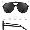 ANYLUV Womens Polarized Sunglasses Lightweight Round Sunglasses for Women Men with UV Protection 3 Packs (C26 Black/Grey+tortoise/Brown+clear Brown/Green & Brown)