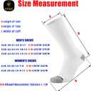 ONKE Max Full Cushion Crew Socks for Men Heavy Duty Work Boot Steel Toe Workout Athletic Thick Warm Moisture Wicking Control (White, L)