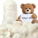 Wesnoy 500g/1.1lb Cotton Stuffing for Stuffed Animals Soft Pillow, Natural Cotton Fiber Filling Batting, for Toys, Cloud Decorations, and More