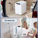Small Mini Fridge, 18L Portable Tiny Fridge for Skincare, 120V/12V Makeup Refrigerator Mini, Thermoelectric Cooler & Warmer for Drinks, Food, Cosmetics for Office/Dorm/Car/Travel, White