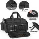 DSLEAF Tactical Pistol Range Bag for 5 Handguns, Shooting Gun Duffle Bag with 9X Magazine Slots for Hunting and Range Outdoor Activities, 16.5 x 12.6 x 9.05 inches
